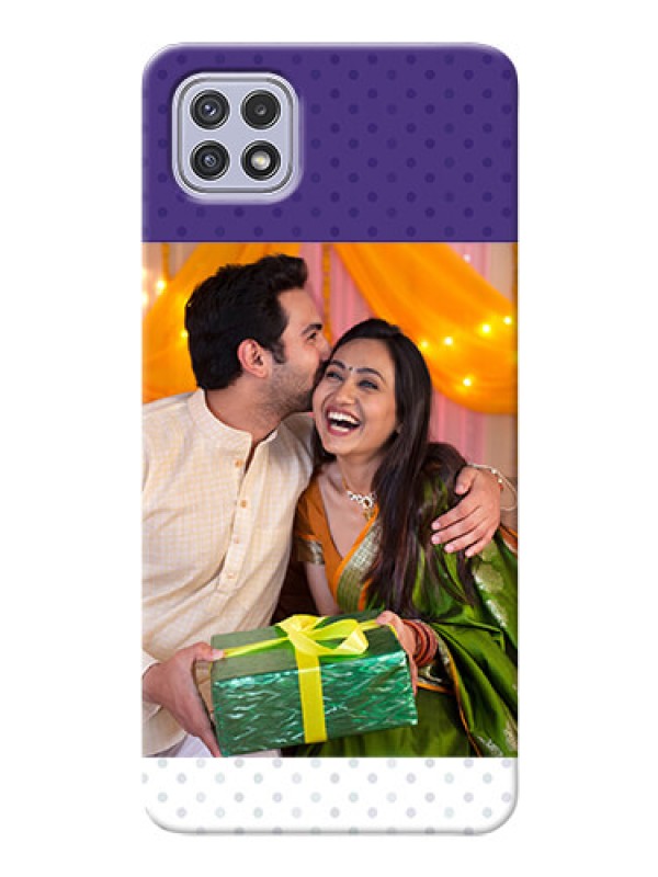 Custom Galaxy A22 5G mobile phone cases: Violet Pattern Design