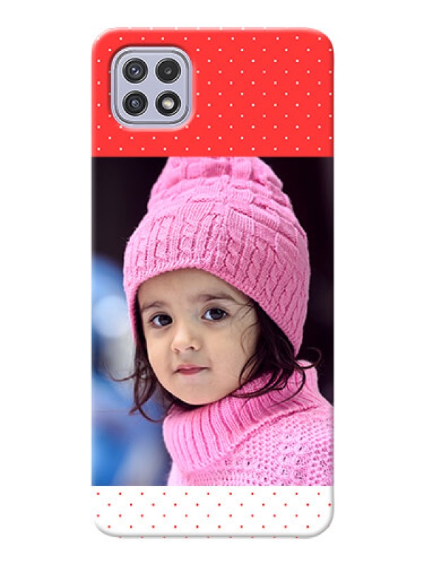Custom Galaxy A22 5G personalised phone covers: Red Pattern Design