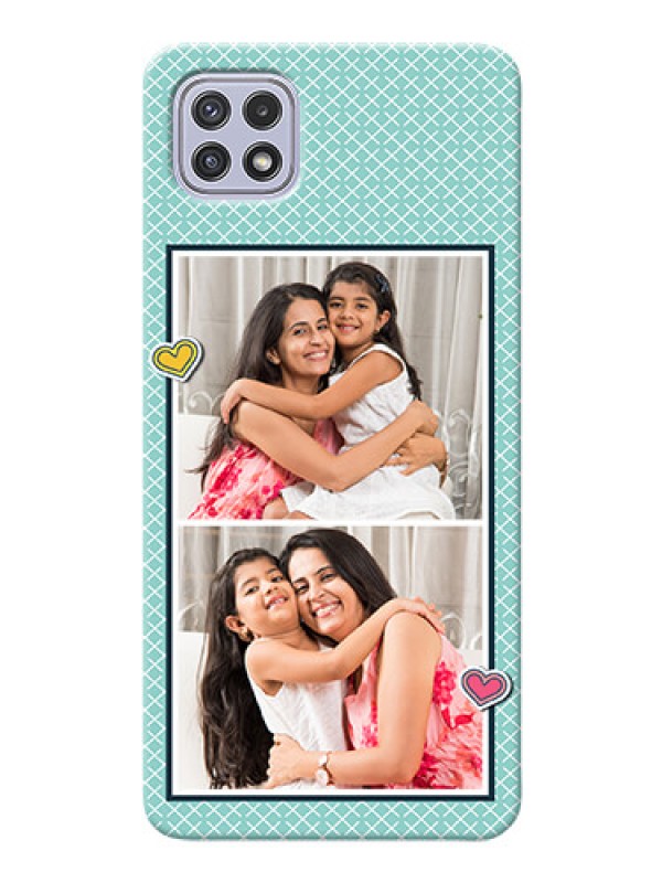 Custom Galaxy A22 5G Custom Phone Cases: 2 Image Holder with Pattern Design