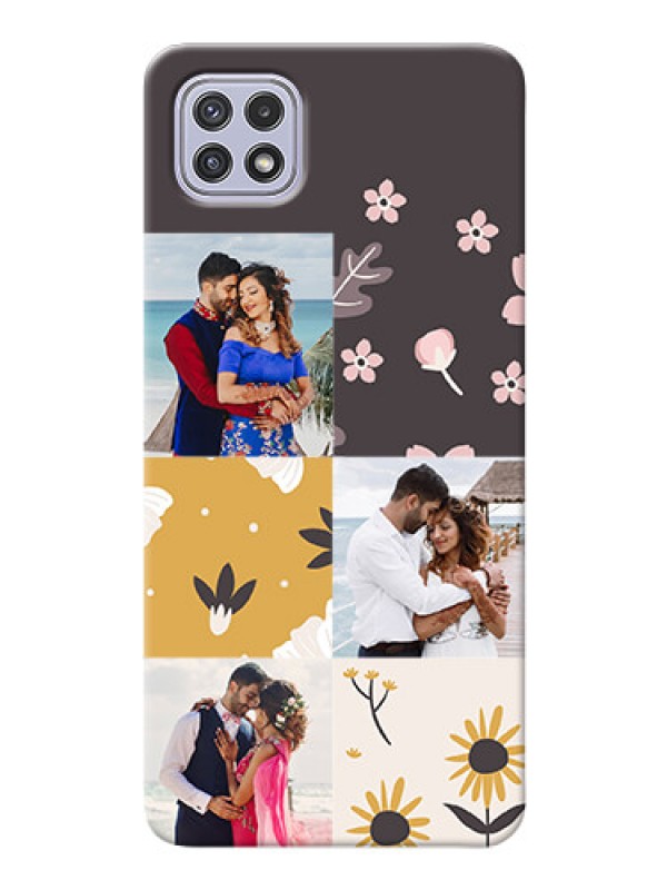 Custom Galaxy A22 5G phone cases online: 3 Images with Floral Design