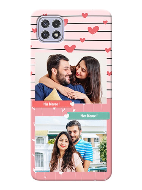 Custom Galaxy A22 5G custom mobile covers: Photo with Heart Design