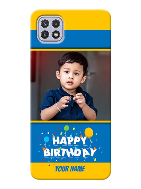 Custom Galaxy A22 5G Mobile Back Covers Online: Birthday Wishes Design