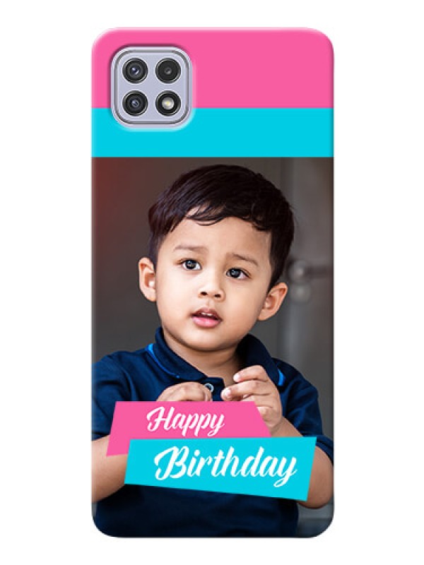 Custom Galaxy A22 5G Mobile Covers: Image Holder with 2 Color Design