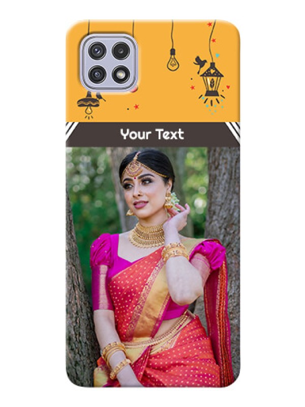 Custom Galaxy A22 5G custom back covers with Family Picture and Icons 