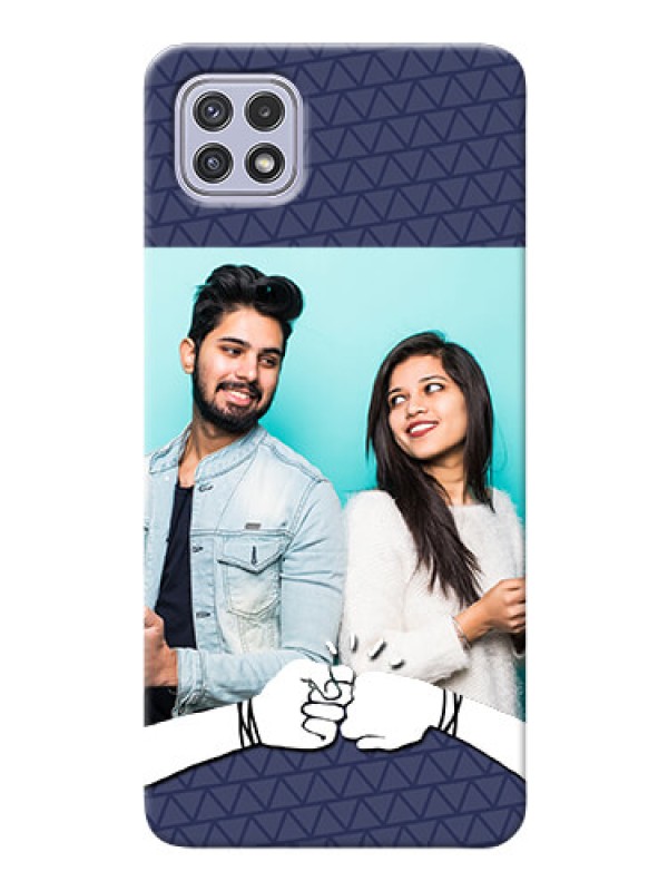 Custom Galaxy A22 5G Mobile Covers Online with Best Friends Design 