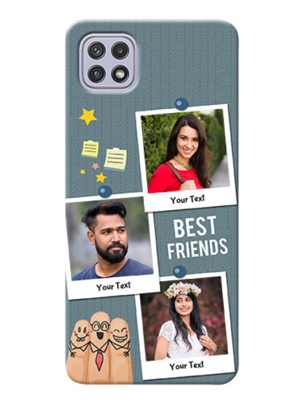 Custom Galaxy A22 5G Mobile Cases: Sticky Frames and Friendship Design