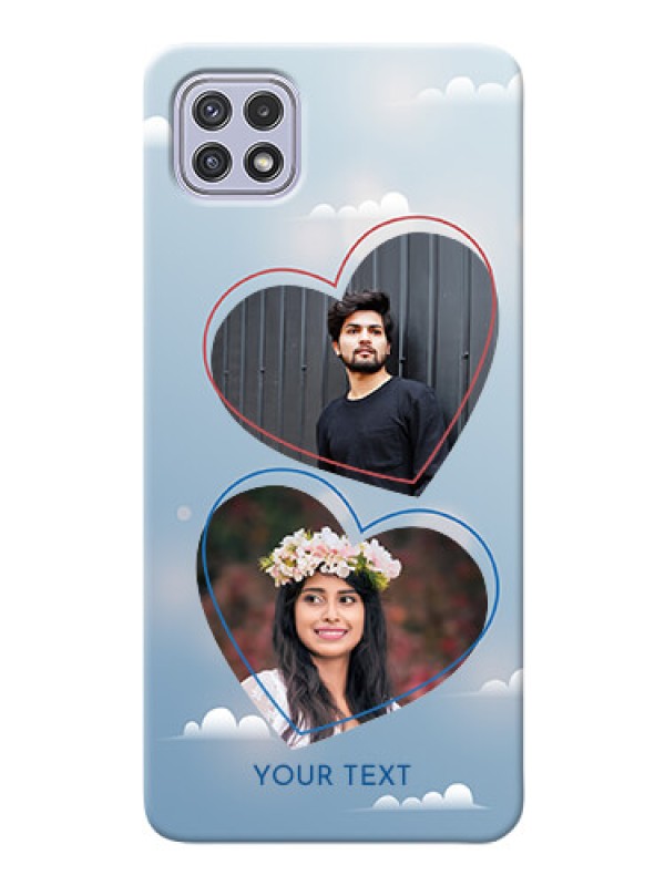 Custom Galaxy A22 5G Phone Cases: Blue Color Couple Design 