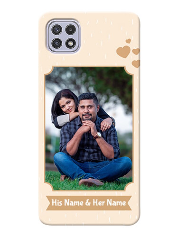 Custom Galaxy A22 5G mobile phone cases with confetti love design 