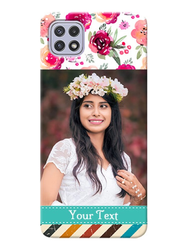 Custom Galaxy A22 5G Personalized Mobile Cases: Watercolor Floral Design