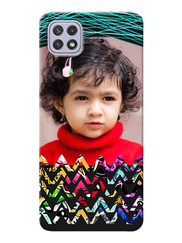 Custom Galaxy A22 5G personalized phone covers: Neon Abstract Design