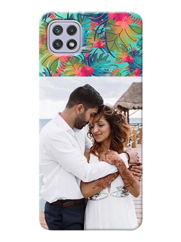 Custom Galaxy A22 5G Personalized Phone Cases: Watercolor Floral Design