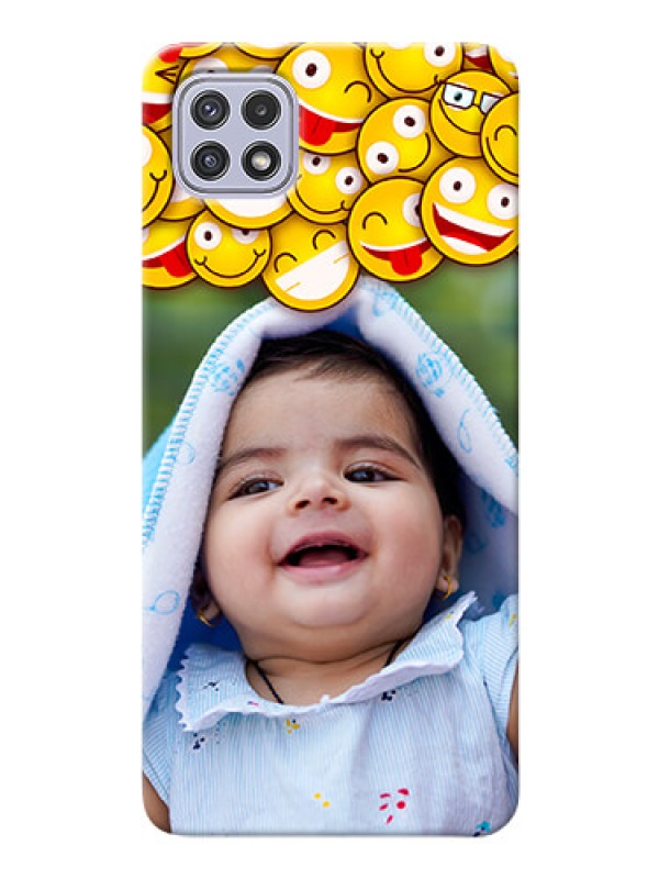 Custom Galaxy A22 5G Custom Phone Cases with Smiley Emoji Design