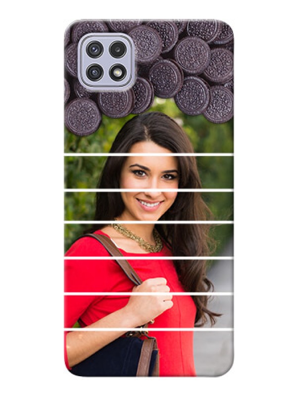 Custom Galaxy A22 5G Custom Mobile Covers with Oreo Biscuit Design