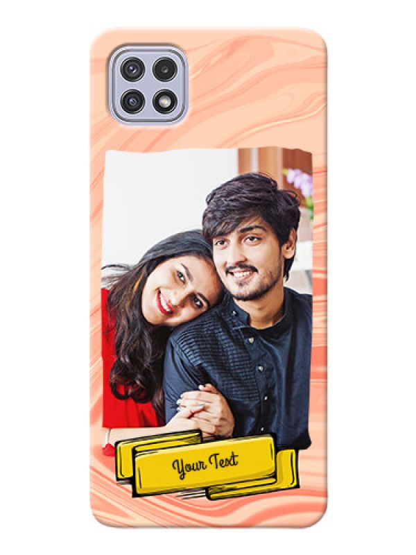 Custom Galaxy A22 5G Customized Phone Cases: Marble Texture Design