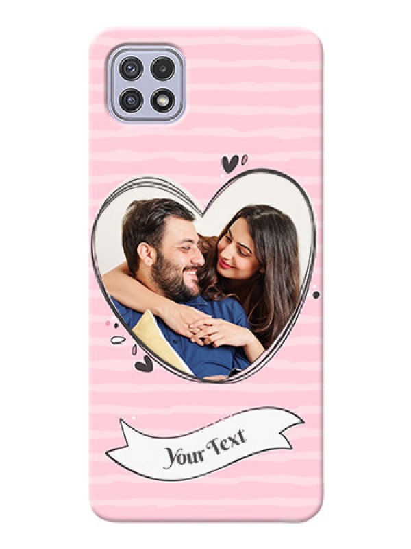 Custom Galaxy A22 5G custom mobile phone covers: Vintage Heart Design