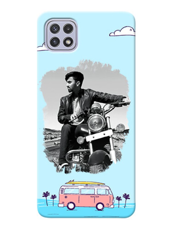 Custom Galaxy A22 5G Mobile Covers Online: Travel & Adventure Design