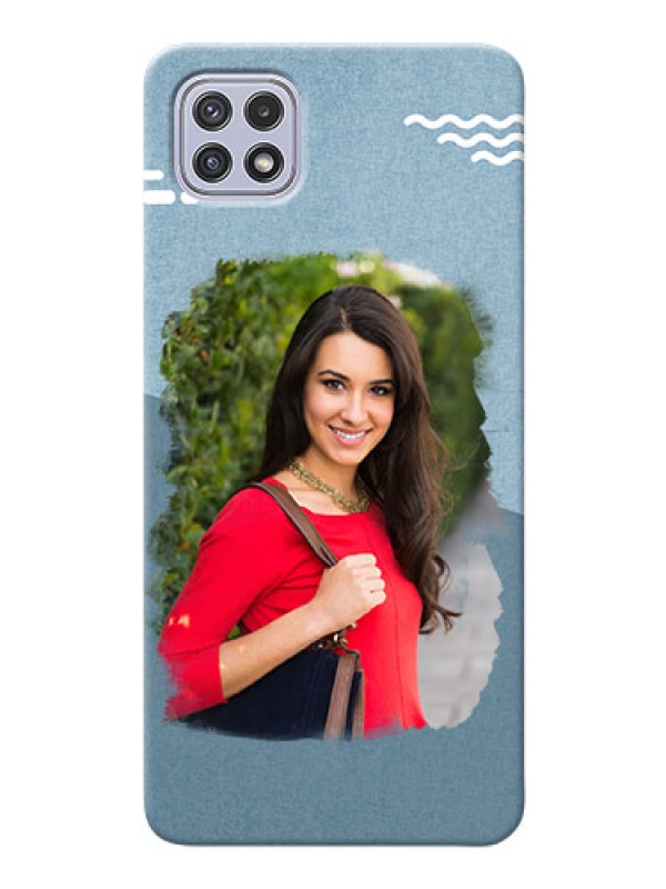 Custom Galaxy A22 5G custom mobile phone covers: Grunge Line Art Design