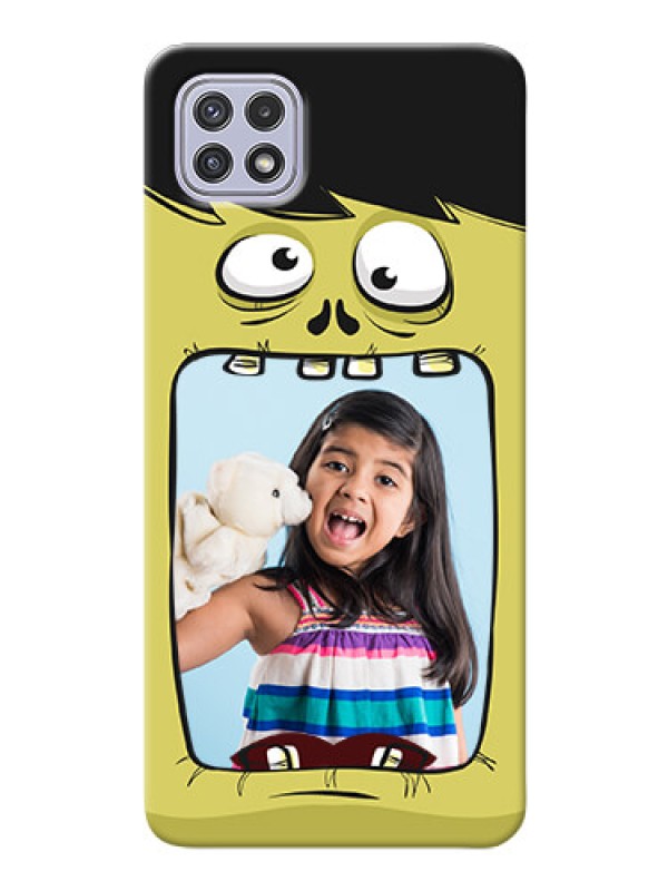 Custom Galaxy A22 5G Mobile Covers: Cartoon monster back case Design