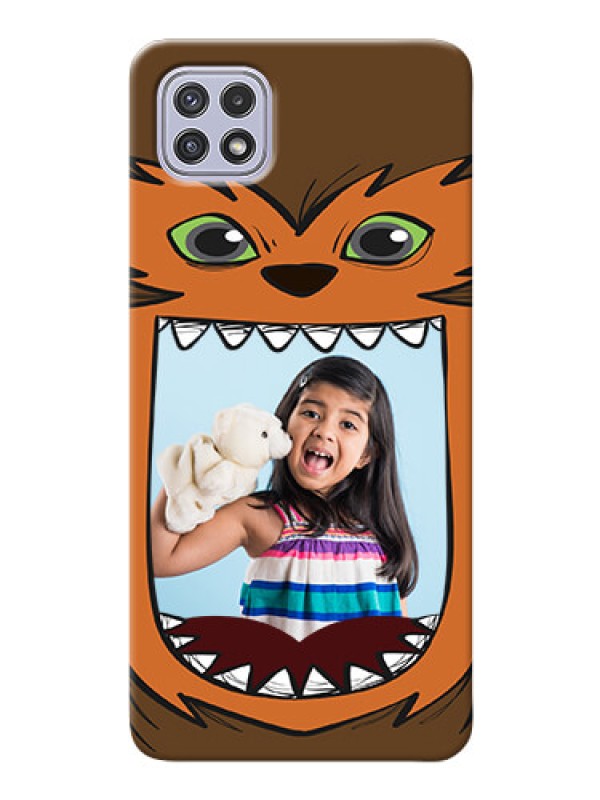 Custom Galaxy A22 5G Phone Covers: Owl Monster Back Case Design