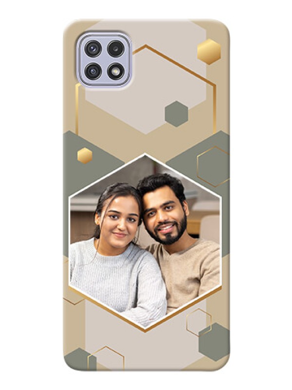 Custom Galaxy A22 5G Phone Back Covers: Stylish Hexagon Pattern Design