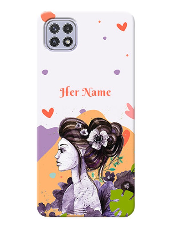 Custom Galaxy A22 5G Custom Mobile Case with Woman And Nature Design