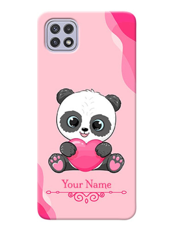 Custom Galaxy A22 5G Mobile Back Covers: Cute Panda Design