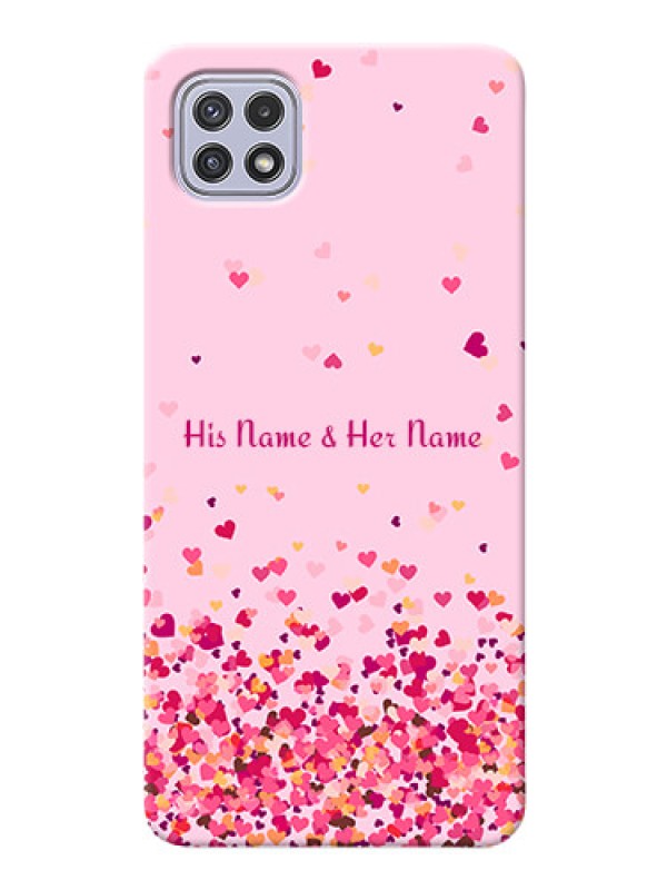 Custom Galaxy A22 5G Phone Back Covers: Floating Hearts Design