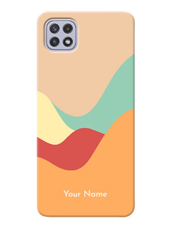 Custom Galaxy A22 5G Custom Mobile Case with Ocean Waves Multi-colour Design