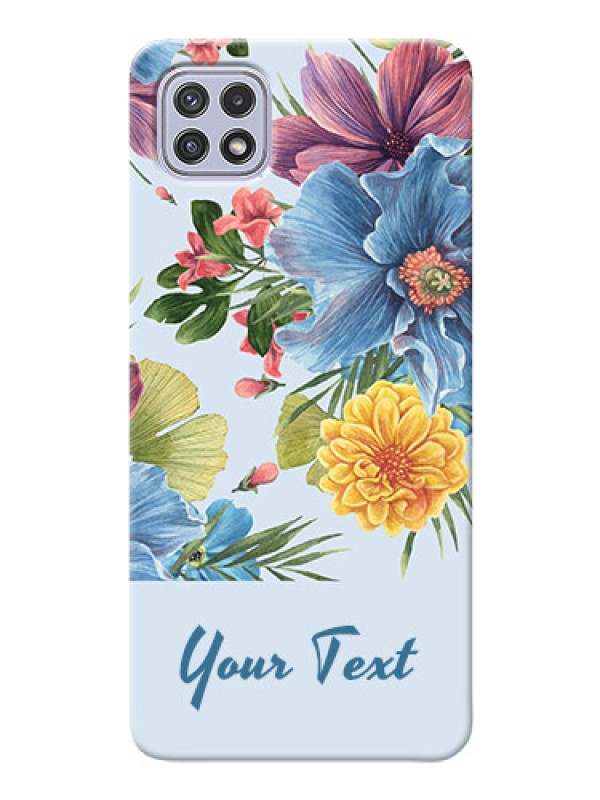 Custom Galaxy A22 5G Custom Phone Cases: Stunning Watercolored Flowers Painting Design