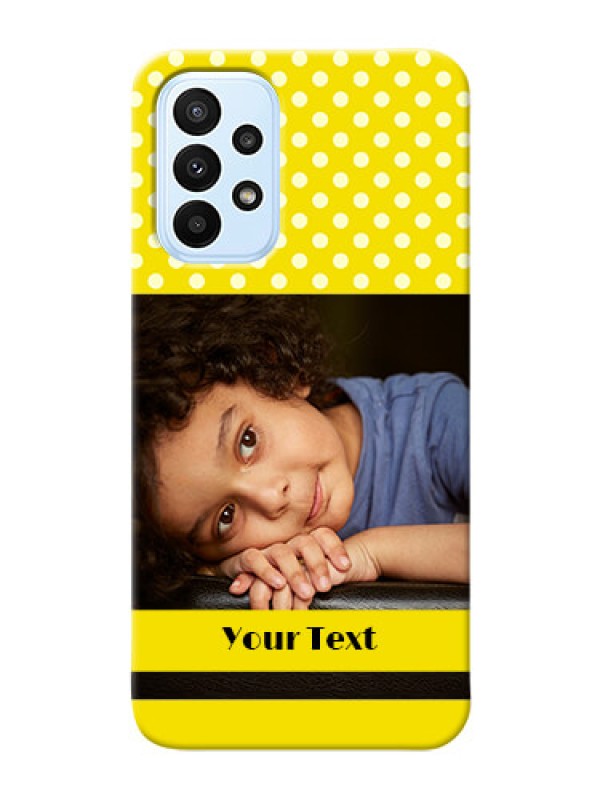 Custom Galaxy A23 Custom Mobile Covers: Bright Yellow Case Design