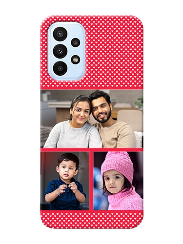 Custom Galaxy A23 mobile back covers online: Bulk Pic Upload Design