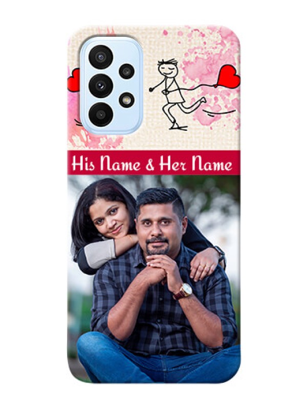 Custom Galaxy A23 phone back covers: You and Me Case Design