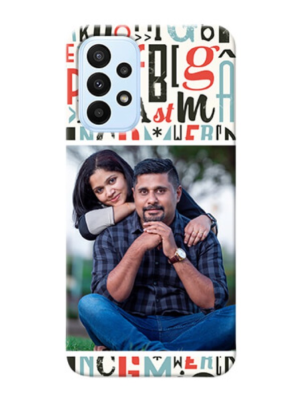 Custom Galaxy A23 custom mobile phone covers: Alphabet Design
