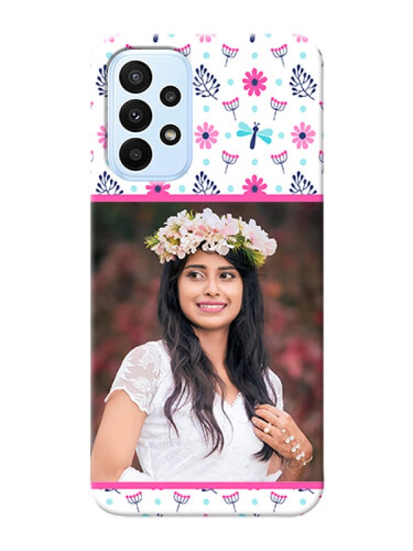 Custom Galaxy A23 Mobile Covers: Colorful Flower Design