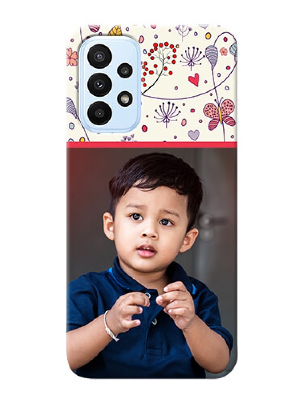 Custom Galaxy A23 phone back covers: Premium Floral Design