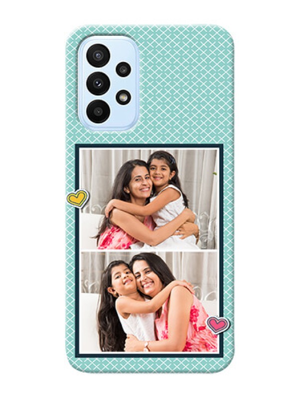 Custom Galaxy A23 Custom Phone Cases: 2 Image Holder with Pattern Design