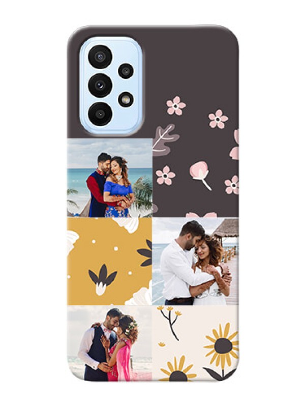 Custom Galaxy A23 phone cases online: 3 Images with Floral Design