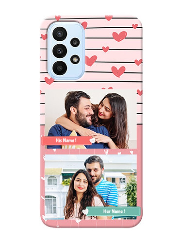 Custom Galaxy A23 custom mobile covers: Photo with Heart Design
