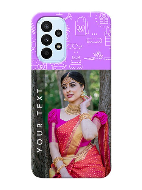 Custom Galaxy A23 Personalized Phone Cases: Birthday Icons Design