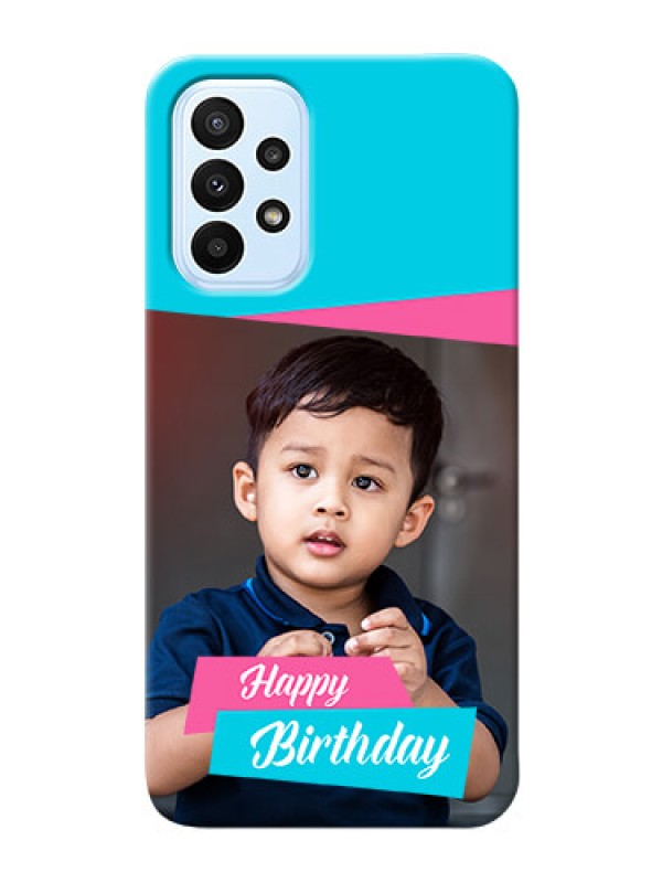 Custom Galaxy A23 Mobile Covers: Image Holder with 2 Color Design