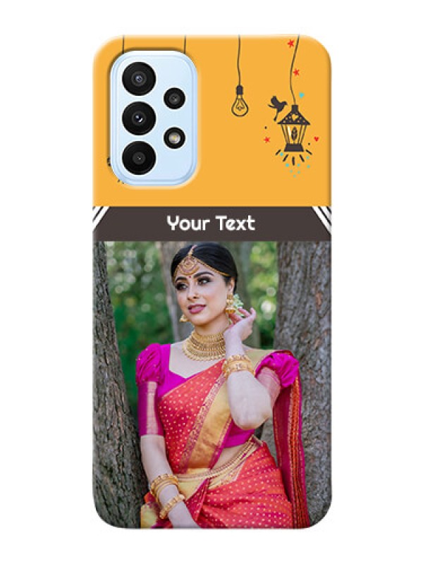 Custom Galaxy A23 custom back covers with Family Picture and Icons 