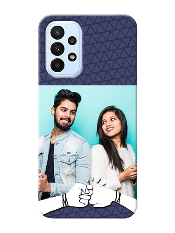 Custom Galaxy A23 Mobile Covers Online with Best Friends Design 