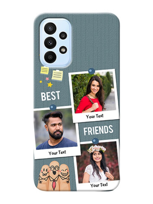 Custom Galaxy A23 Mobile Cases: Sticky Frames and Friendship Design