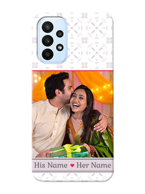 Custom Galaxy A23 Phone Cases with Photo and Ethnic Design