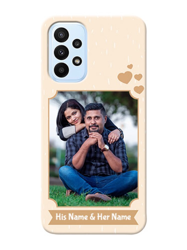 Custom Galaxy A23 mobile phone cases with confetti love design 