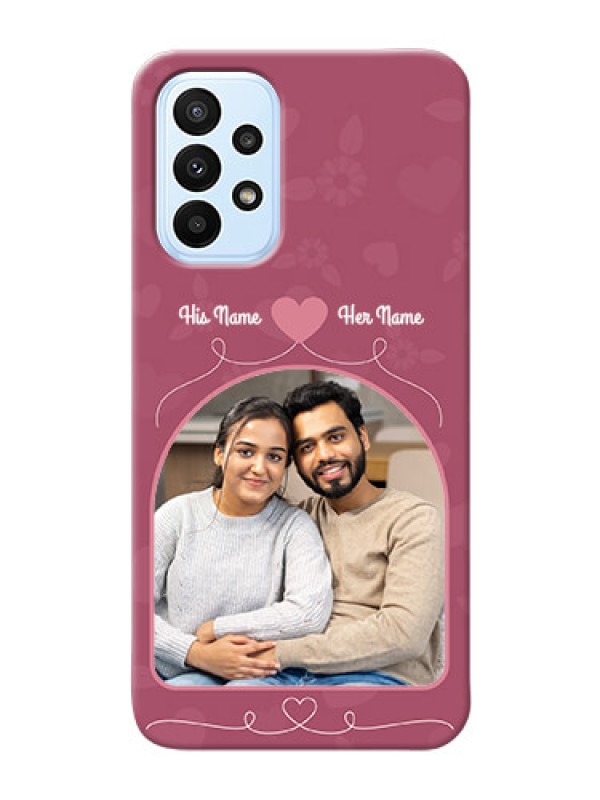 Custom Galaxy A23 mobile phone covers: Love Floral Design
