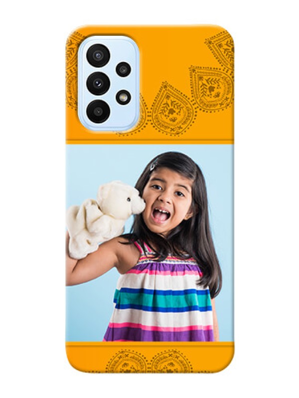 Custom Galaxy A23 custom mobile back covers: Photo Wedding Design 