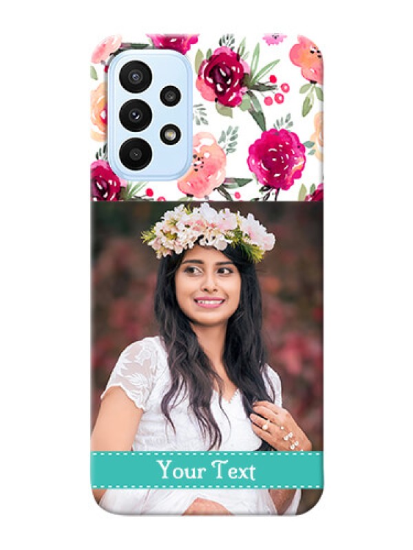 Custom Galaxy A23 Personalized Mobile Cases: Watercolor Floral Design