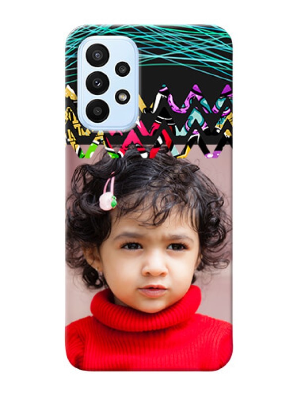 Custom Galaxy A23 personalized phone covers: Neon Abstract Design