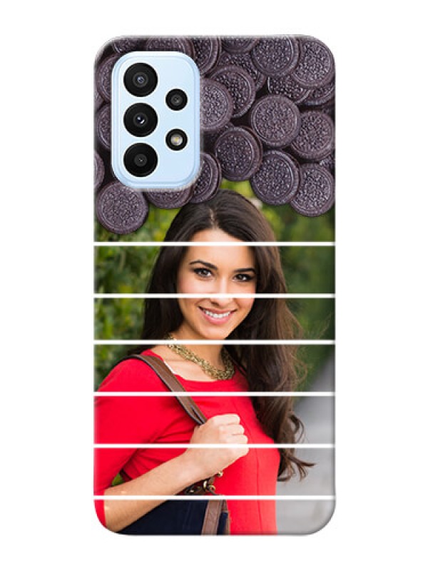 Custom Galaxy A23 Custom Mobile Covers with Oreo Biscuit Design